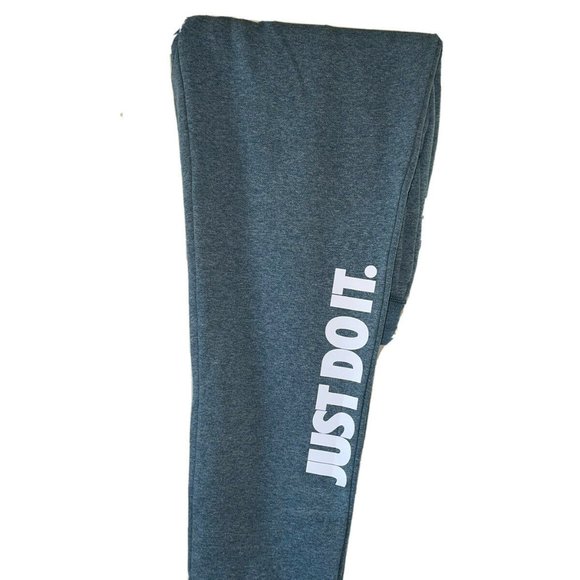 New Grey Nike white Logo Print Sweatpants Joggers Sz XL  2/2 Set - Picture 1 of 2